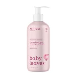 ATTITUDE Baby 2-in-1 Shampoo & Body Wash, EWG Verified, Fragrance Free & Dermatologically Tested, Vegan, Unscented, 16 Fl Oz(16 Fl Oz (Pack of 1))