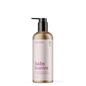 ATTITUDE Baby 2-in-1 Shampoo and Body Wash, EWG Verified, Dermatologically Tested, Made with Naturally Derived Ingredients, Vegan, Unscented, Reusable Aluminum Bottle, 16 Fl Oz