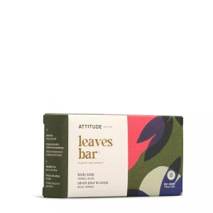 ATTITUDE Body Soap Bar, Natural Origin, Protects and Softens Dry Skin, Coconut & Olive Oils, For Men and Women, EWG verified & Vegan, Patchouli & Black Pepper, 4 Oz(Herbal Musk)