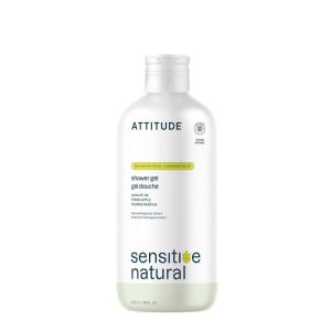 ATTITUDE Body Wash for Sensitive Skin with Oat, EWG Verified, Dermatologically Tested, Vegan, Extra Gentle, Unscented, 16 Fl Oz(Fresh Apple)