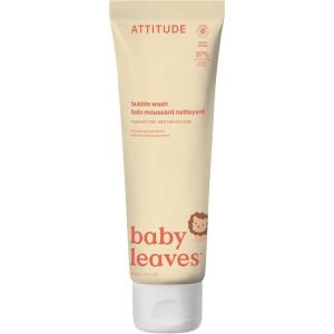 ATTITUDE Bubble Body Wash for Baby, EWG Verified, Dermatologically Tested, Plant and Mineral-Based, Vegan, Good Night, 16 Fl Oz(Pear Nectar)