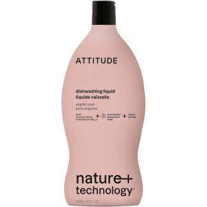 ATTITUDE Dish Soap, EWG Verified, Plant-Based & Vegan Dishwashing Liquid, Naturally Derived, Fresh Garden Scent, 24 Fl Oz(English Pear)