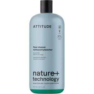 ATTITUDE Floor Cleaner, EWG Verified, Streak-Free, Vegan & Plant-Based for Tile, Wood & Laminate Floors, Citrus Zest Scent, 35.2 Fl Oz(Lavender & Rosemary)