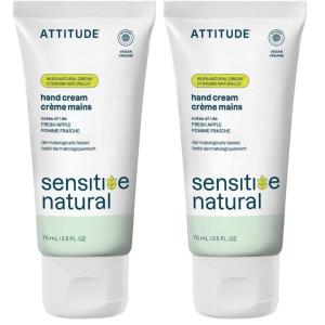 ATTITUDE Hand Cream for Sensitive Skin with Oat, EWG Verified, Dermatologically Tested, Vegan, Chamomile, 2.5 Fl Oz(Avocado Oil)