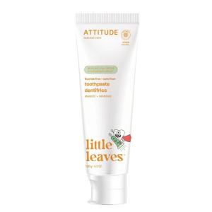 ATTITUDE Kids Fluoride-Free Toothpaste, EWG Verified, Plant- and Mineral-Based Ingredients, Vegan, Sugar-Free, Mango, 4.2 Oz(Mango)