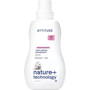 ATTITUDE Liquid Fabric Softener, Plant-Based & Vegan, HE Compatible, Naturally Derived, Citrus Zest Scent, 40 Loads, 33.8 Fl Oz(Unscented)