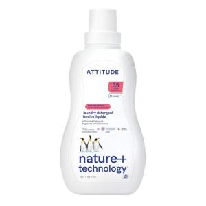 ATTITUDE Liquid Laundry Detergent, EWG Verified, HE Compatible, Plant-Based & Vegan, Natural Laundry Soap, Pink Grapefruit Scent, 35 Loads, 35.5 Fl Oz