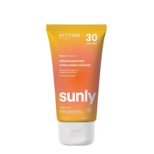 ATTITUDE Mineral Sunscreen with Zinc Oxide, SPF 30, EWG Verified, Broad Spectrum UVA/UVB Protection, Dermatologically Tested, Vegan, Orange Blossom, 5.2 Ounces(Tropical)