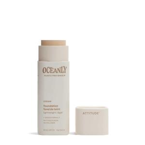 ATTITUDE Oceanly Light Coverage Foundation Stick, Titanium Dioxide-Free, EWG Verified, Plastic-Free, Vegan & Cruelty-free Makeup, Espresso, 0.42 Ounces(Cream)