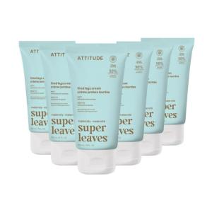 ATTITUDE Pregnancy Tired Legs Cream, EWG Verified, Dermatologically Tested, Plant and Mineral-Based, Vegan Maternity Products, Soothing and Refreshing Mint, 5 Fl Oz(5 Fl Oz (Pack of 6))
