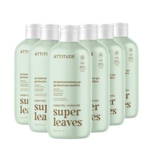 ATTITUDE Pregnancy pH-Balanced Body Wash, EWG Verified, Dermatologically Tested, Plant and Mineral-Based, Vegan Maternity Products, Argan Leaf Extract, 16 Fl Oz(16 Fl Oz (Pack of 6))