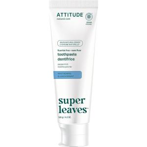 Attitude Fluoride-Free Sensitive Toothpaste, Spearmint Flavor, Vegan & Cruelty-Free, Sugar-Free, Plant & Mineral-Based Ingredients, Clean Oral Care, 4.2 Oz(Whitening)