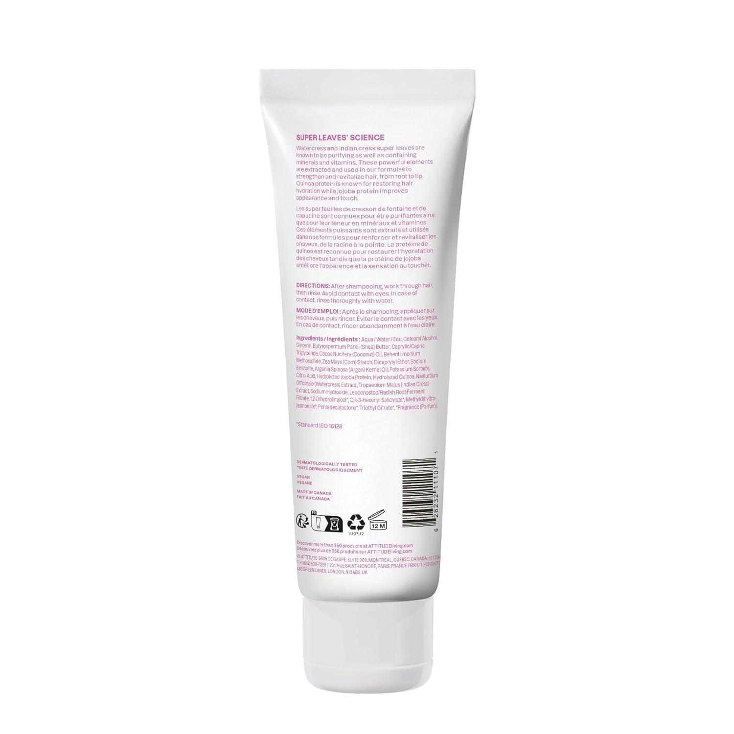 image:imageATTITUDE Nourishing Hair Conditioner For Dry and Damaged Hair Naturally Derived Ingredients Vegan Detangler Dermatologically Tested Grapeseed Oil and Olive Leaves 8 Fl OzMoisture Rich