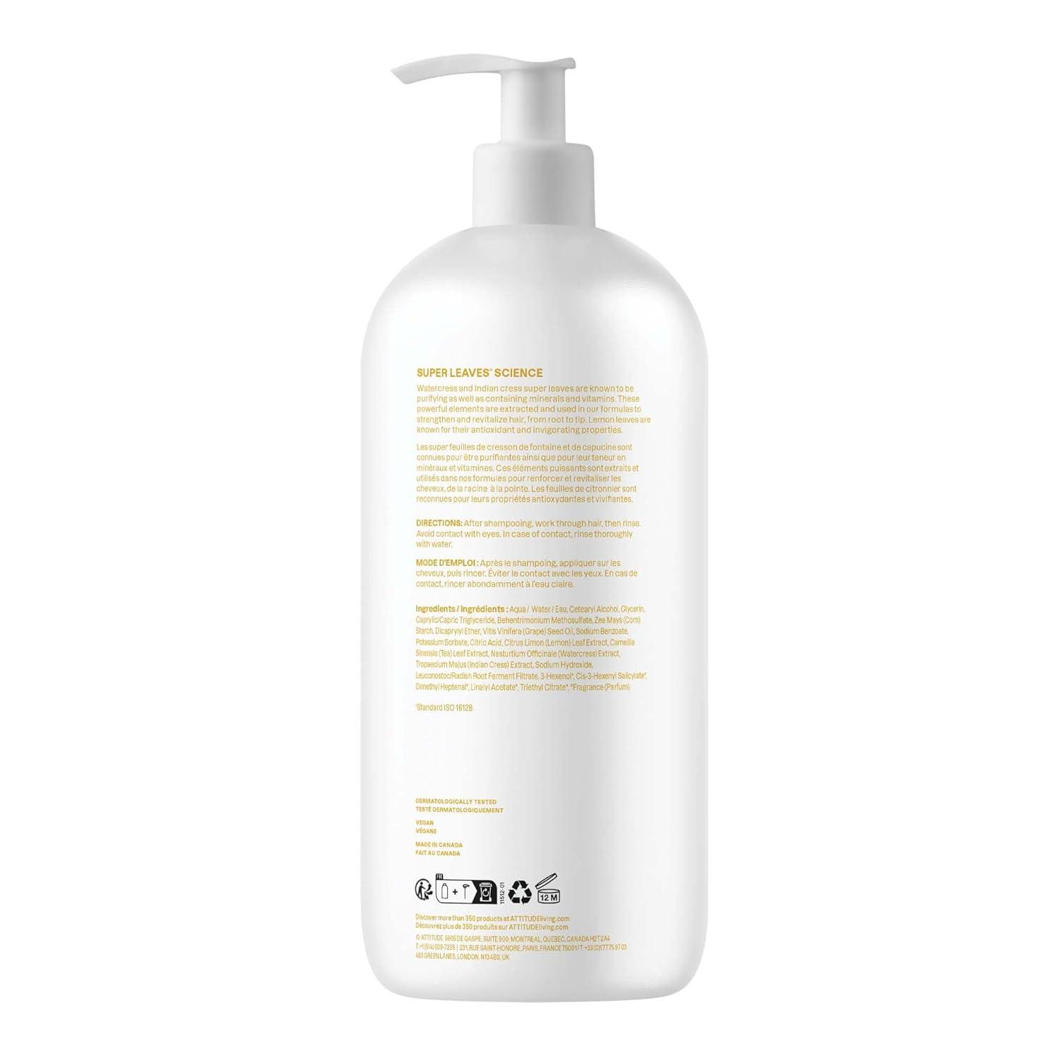 image:imageATTITUDE Nourishing Hair Conditioner For Dry and Damaged Hair Naturally Derived Ingredients Vegan Detangler Dermatologically Tested Grapeseed Oil and Olive Leaves 8 Fl OzClarifying