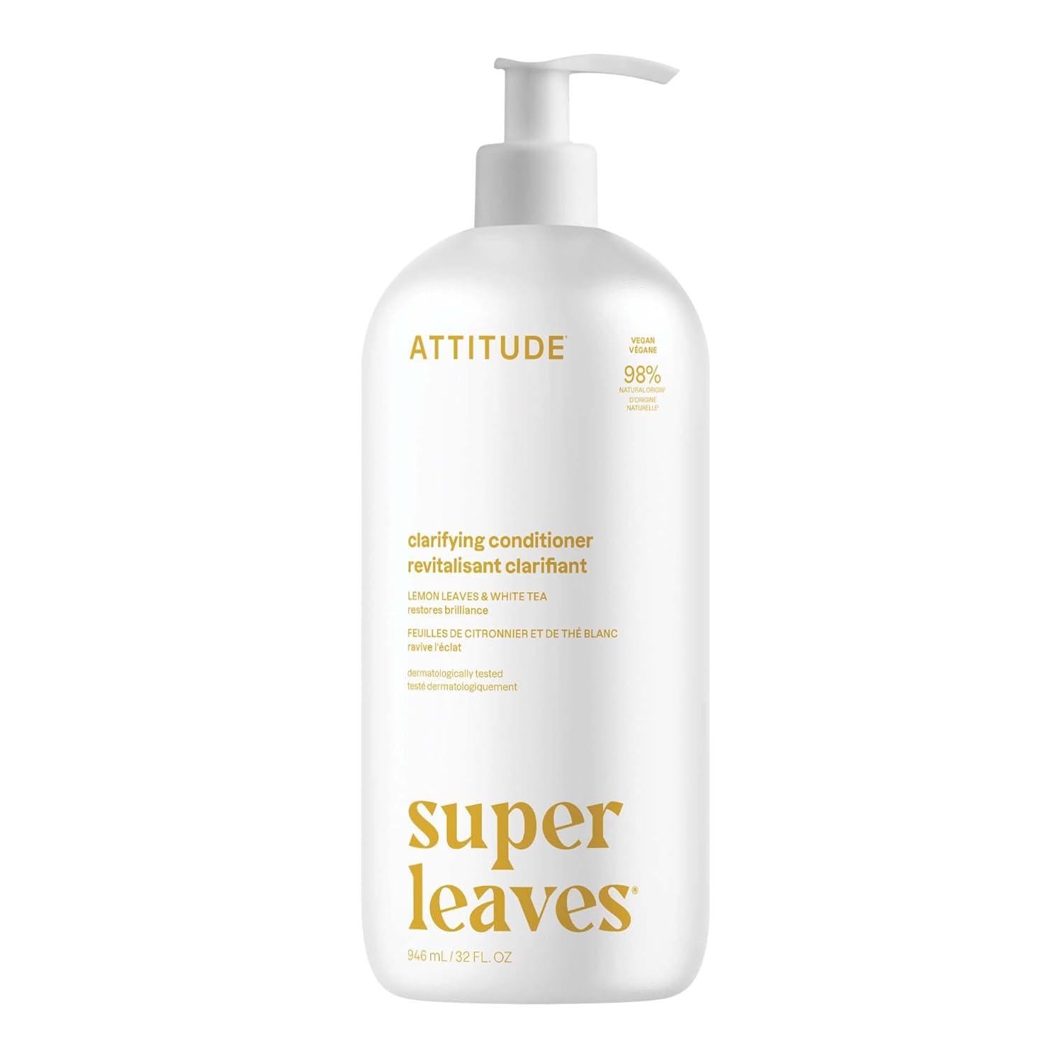 image:imageATTITUDE Nourishing Hair Conditioner For Dry and Damaged Hair Naturally Derived Ingredients Vegan Detangler Dermatologically Tested Grapeseed Oil and Olive Leaves 8 Fl OzClarifying