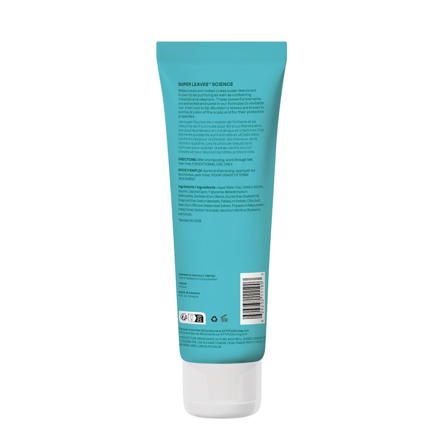 image:imageATTITUDE Nourishing Hair Conditioner For Dry and Damaged Hair Naturally Derived Ingredients Vegan Detangler Dermatologically Tested Grapeseed Oil and Olive Leaves 8 Fl OzExtra Gentle