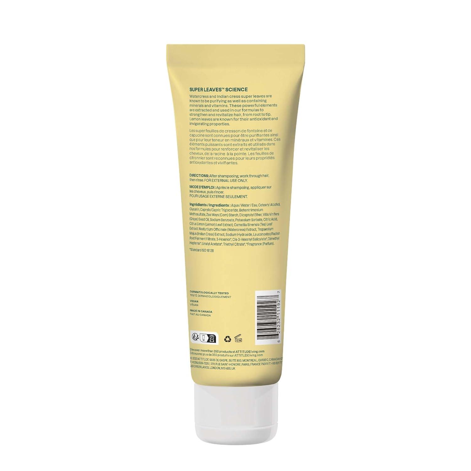 image:imageATTITUDE Nourishing Hair Conditioner For Dry and Damaged Hair Naturally Derived Ingredients Vegan Detangler Dermatologically Tested Grapeseed Oil and Olive Leaves 8 Fl OzClarifying