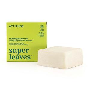 ATTITUDE Clarifying Shampoo Bar, Natural Origin, for Greasy and Oily Hair, Jojoba Oil & Yellow Clay, EWG Verified & Clean ingredients, Vegan, Earl Grey & Fresh Cucumber Scent, 4 Oz(Nourishing)