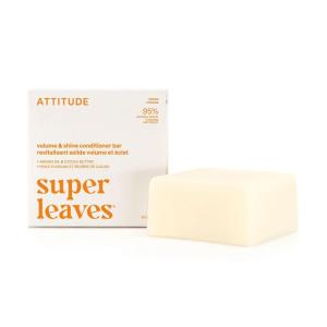 ATTITUDE Nourishing Conditioner Bar, Natural Origin, For Dry and Dull Hair, Avocado Oil & Shea Butter, Clean Ingredients, Vegan, Pear & Amber Scent, 3 Oz | B0F5X6J9SS(Volume & Shine)