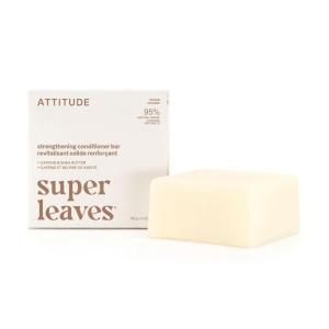 ATTITUDE Nourishing Conditioner Bar, Natural Origin, For Dry and Dull Hair, Avocado Oil & Shea Butter, Clean Ingredients, Vegan, Pear & Amber Scent, 3 Oz | B0F5X6J9SS(Strengthening)
