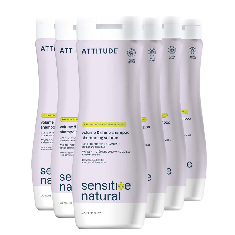 image:imageATTITUDE Color Care Hair Shampoo for Sensitive Dry Scalp EWG Verified Soothing Oat Protects Color Naturally Derived Ingredients Vegan and PlantBased Color Care Argan Oil 16 Fl Oz Pack of 6Volume  Shine