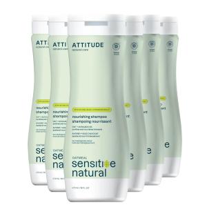 ATTITUDE Color Care Hair Shampoo for Sensitive Dry Scalp, EWG Verified, Soothing Oat, Protects Color, Naturally Derived Ingredients, Vegan and Plant-Based, Color Care, Argan Oil, 16 Fl Oz (Pack of 6)(Nourishing)