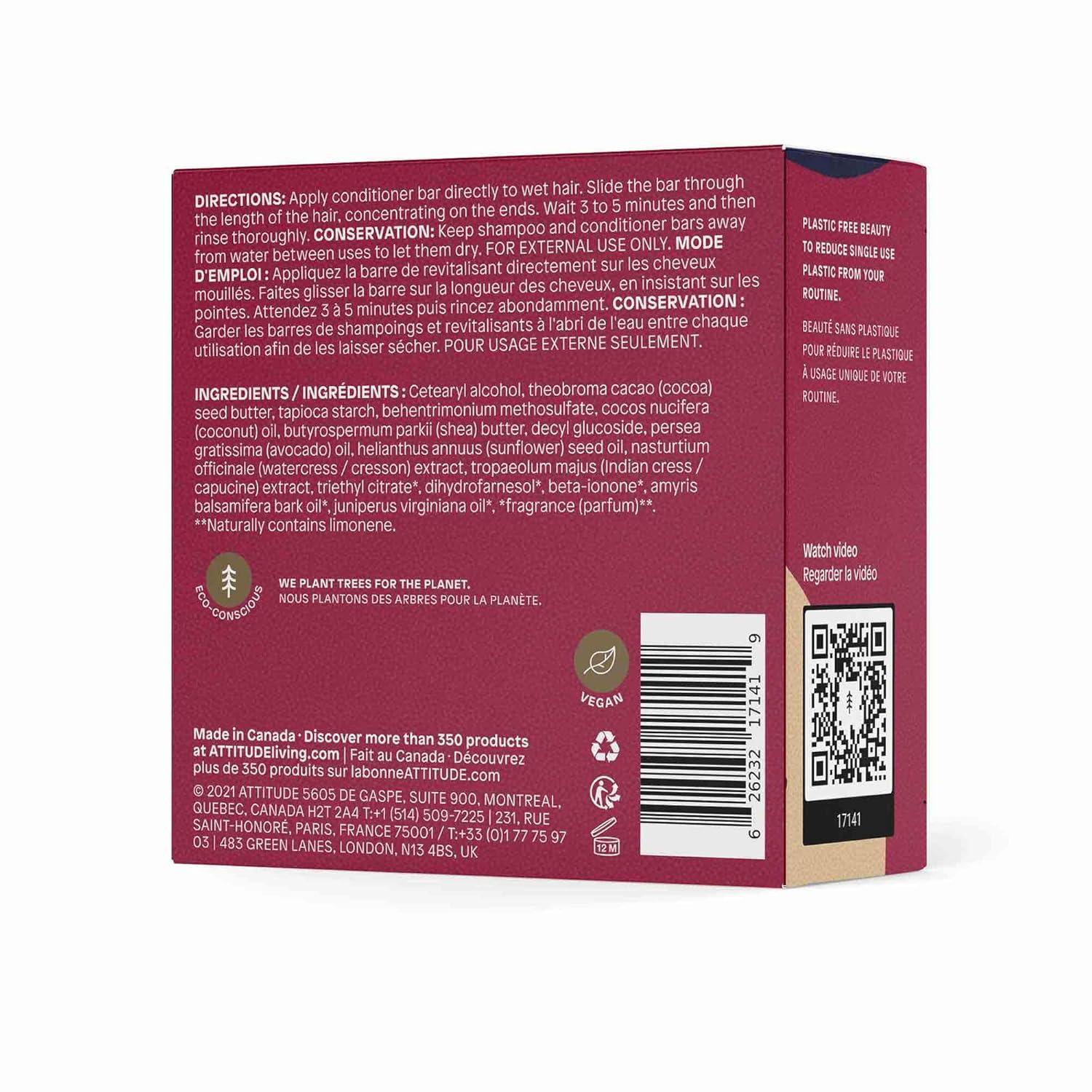 image:imageATTITUDE Nourishing Conditioner Bar Natural Origin Repair and Protect Avocado oil amp Shea Butter Vegan Sandalwood 4 OzSandalwood