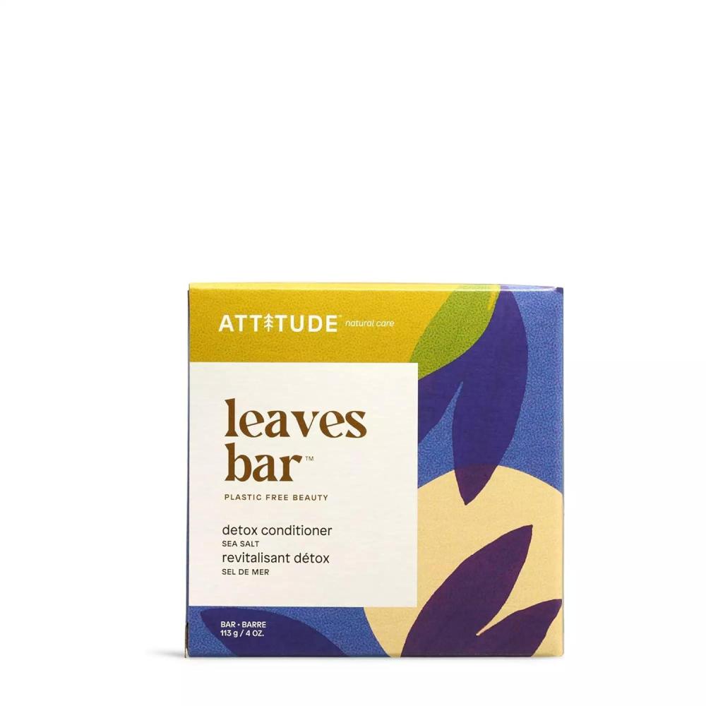 image:imageATTITUDE Detox Conditioner Bar Natural Origin Ideal for Oily Hair Damaged Hair Jojoba Oil Vegan Sea Salt 4 OzSea Salt