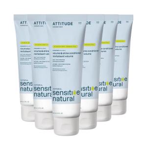 ATTITUDE Hair Conditioner for Sensitive Dry Scalp, Soothing Oat, Naturally Derived Ingredients, Dermatologically Tested, Vegan Detangler, Extra Gentle, 32 Fl Oz (Pack of 6)(Extra Gentle)