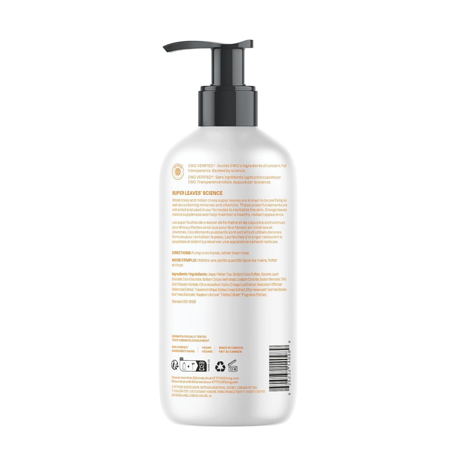 image:imageATTITUDE Liquid Hand Soap EWG Verified Plant and MineralBased Vegan Personal Care Products Earl Grey amp Fresh Cucumber Scent 16 Fl Oz Pack of 6Orange Blossom Eucalyptus