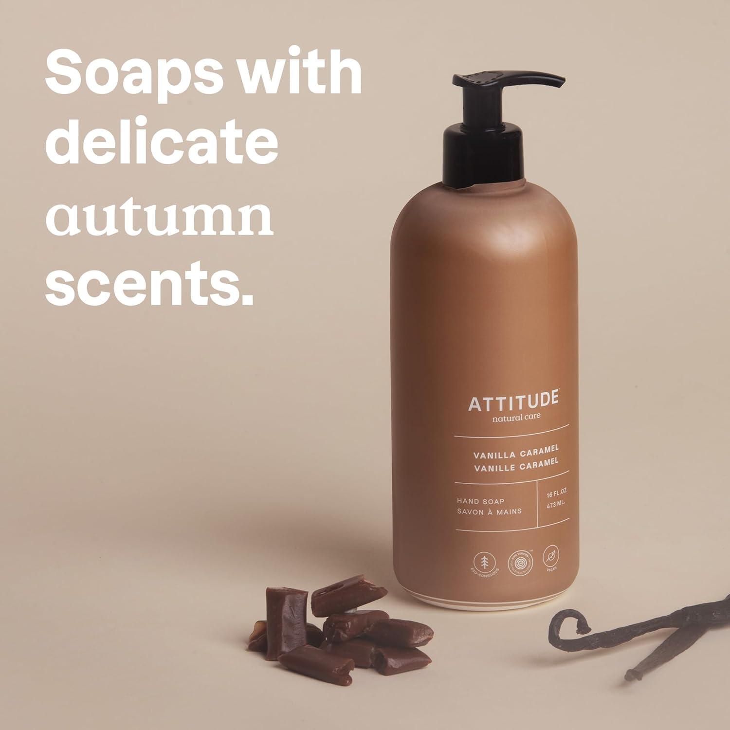 image:imageATTITUDE Liquid Hand Soap EWG Verified Plant and MineralBased Vegan Personal Care Products Earl Grey amp Fresh Cucumber Scent 16 Fl Oz Pack of 6Vanilla Caramel