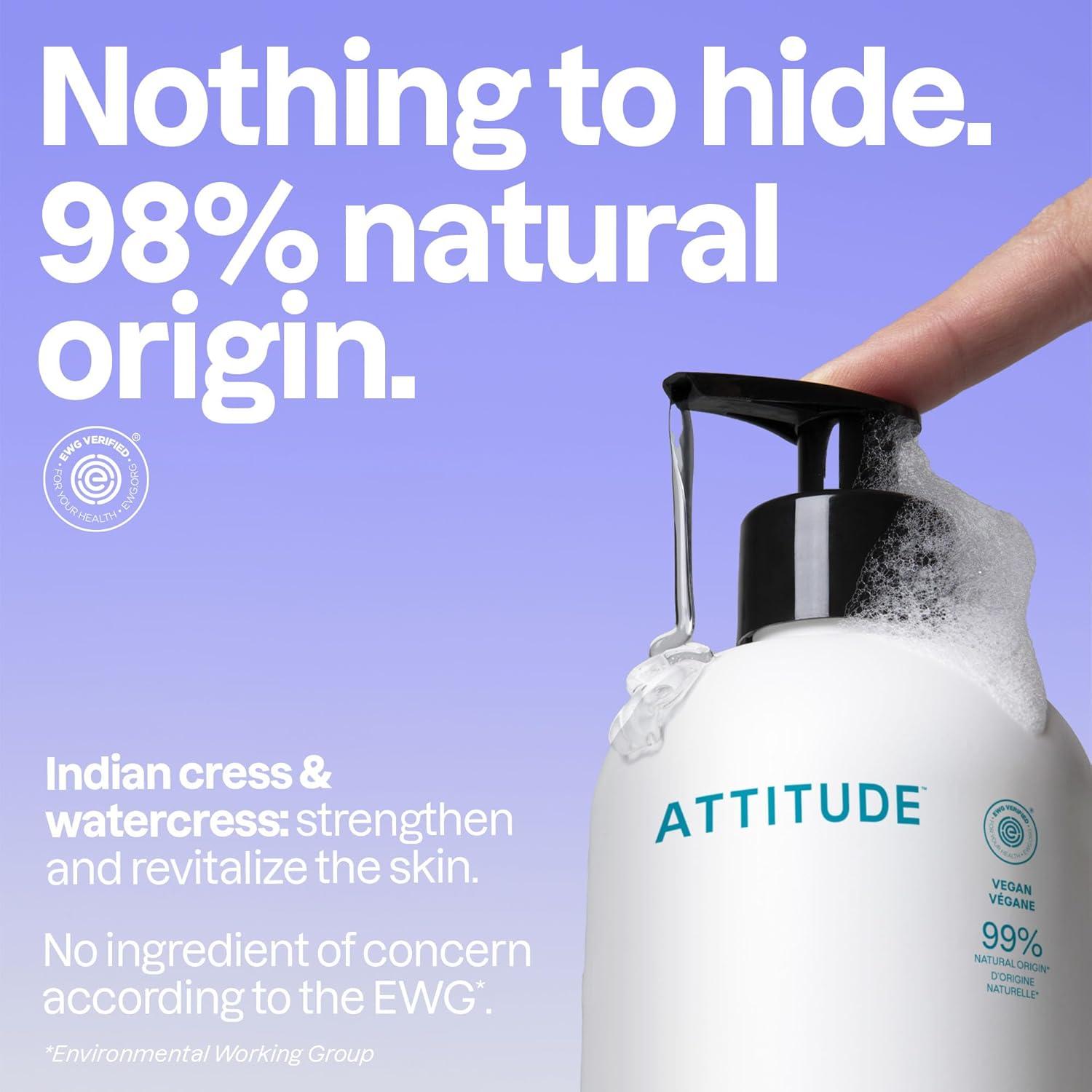 image:imageATTITUDE Liquid Hand Soap EWG Verified Plant and MineralBased Vegan Personal Care Products Unscented 16 Fl Oz Pack of 6Unscented