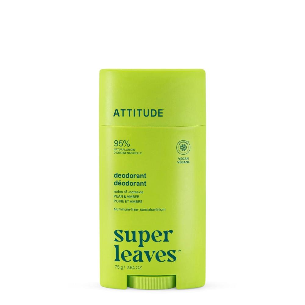 image:imageATTITUDE Aluminum Free Deodorant Natural Origin Ingredients EWG Verified Odor Control With Baking Soda Twist amp Glide Dermatologically Tested Vegan Orange Blossom amp Eucalyptus 264 OzPear  Amber