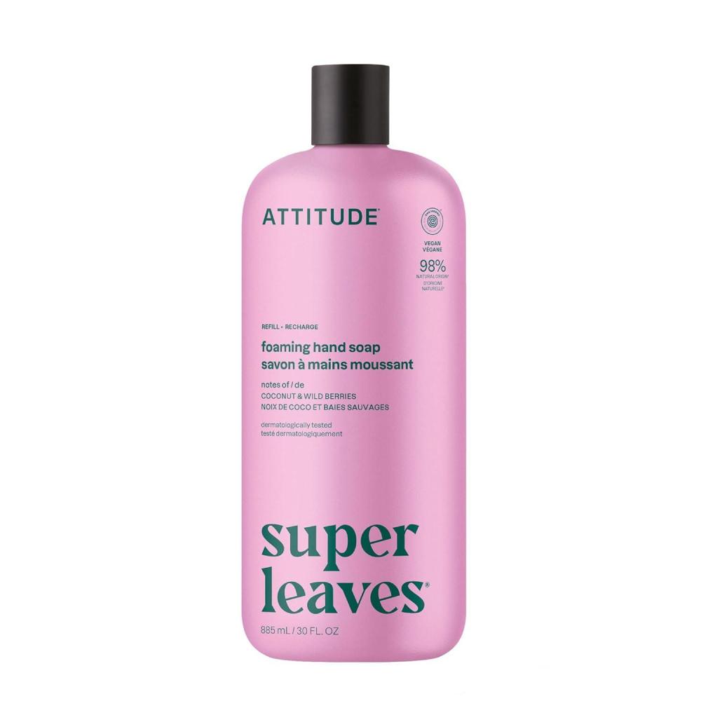 image:imageATTITUDE Foaming Hand Soap EWG Verified Plant and MineralBased Ingredients Vegan and Crueltyfree Personal Care Products Pink Grapefruit 10 Fl Oz Pack of 3Coconut  Wild Berries