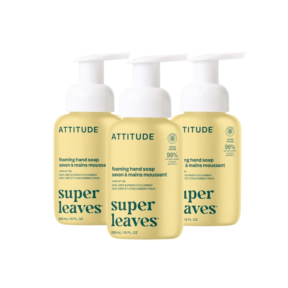 image:imageATTITUDE Foaming Hand Soap EWG Verified Plant and MineralBased Ingredients Vegan and Crueltyfree Personal Care Products Pink Grapefruit 10 Fl Oz Pack of 3Earl Grey Fresh Cucumber