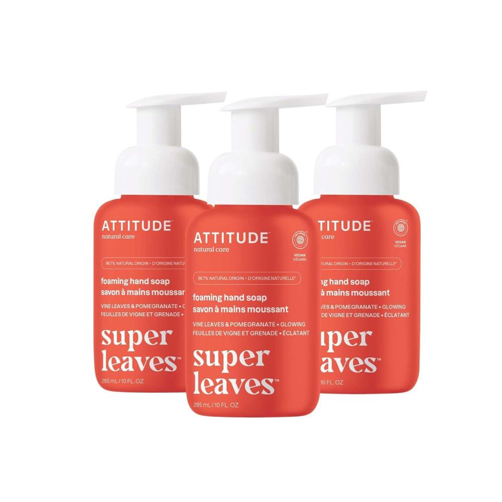 image:imageATTITUDE Foaming Hand Soap EWG Verified Plant and MineralBased Ingredients Vegan and Crueltyfree Personal Care Products Pink Grapefruit 10 Fl Oz Pack of 3Vine Leaves Pomegranate