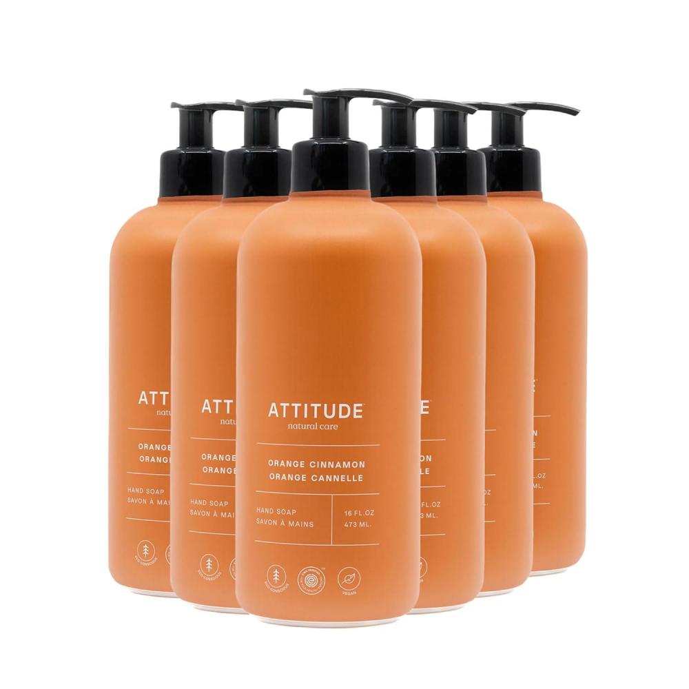 image:imageATTITUDE Liquid Hand Soap EWG Verified Plant and MineralBased Vegan Personal Care Products Earl Grey amp Fresh Cucumber Scent 16 Fl Oz Pack of 6Orange Cinnamon