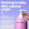 ATTITUDE Body Wash, EWG Verified Shower Gel, Dermatologically Tested, Plant and Mineral-Based, Vegan Personal Care Products, Orange Blossom & Eucalyptus, 32 Fl Oz (Pack of 6)(White Tea Leaves)