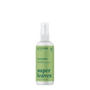 ATTITUDE Hand Sanitizer Spray for Adults and Kids, EWG Verified, Kills Bacteria and Germs, Vegan, Lemon Leaves, 3.38 Fl Oz (Spray Bottle) (Pack of 6)(Olive Leaves)