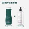ATTITUDE Body Wash and Hand Soap Set, EWG Verified, Vegan Energizing Duo, Dermatologically Tested Shower Gel and Personal Care Products, Orange Leaves, 16 Fl Oz each(White Tea Leaves)