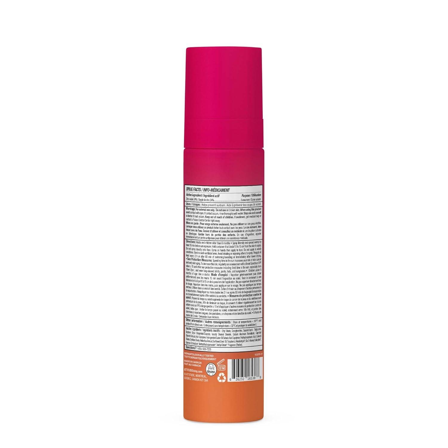 image:imageATTITUDE Mineral Sunscreen Lotion SPF 50 Broad Spectrum Zinc Oxide EWG Verified NonNano WaterResistant 80 Minutes Lightweight amp Lightweight NonGreasy for Face amp Body Vegan Unscented 3 OzSunKissed Vanilla