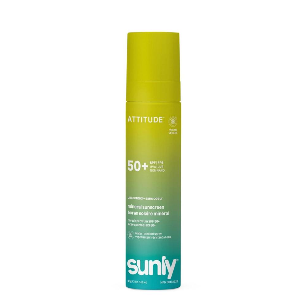 image:imageATTITUDE Mineral Sunscreen Lotion SPF 50 Broad Spectrum Zinc Oxide EWG Verified NonNano WaterResistant 80 Minutes Lightweight amp Lightweight NonGreasy for Face amp Body Vegan Unscented 3 OzUnscented