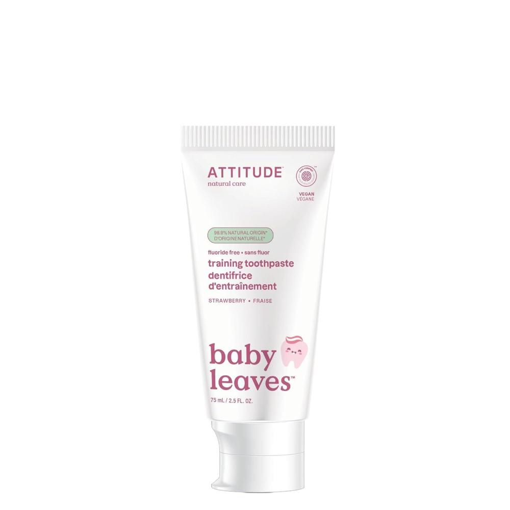 image:imageAttitude Baby and Child FluorideFree Training Toothpaste Naturally Derived Ingredients Vegan EWG Verified Strawberry 26 Oz26 Ounce Pack of 1
