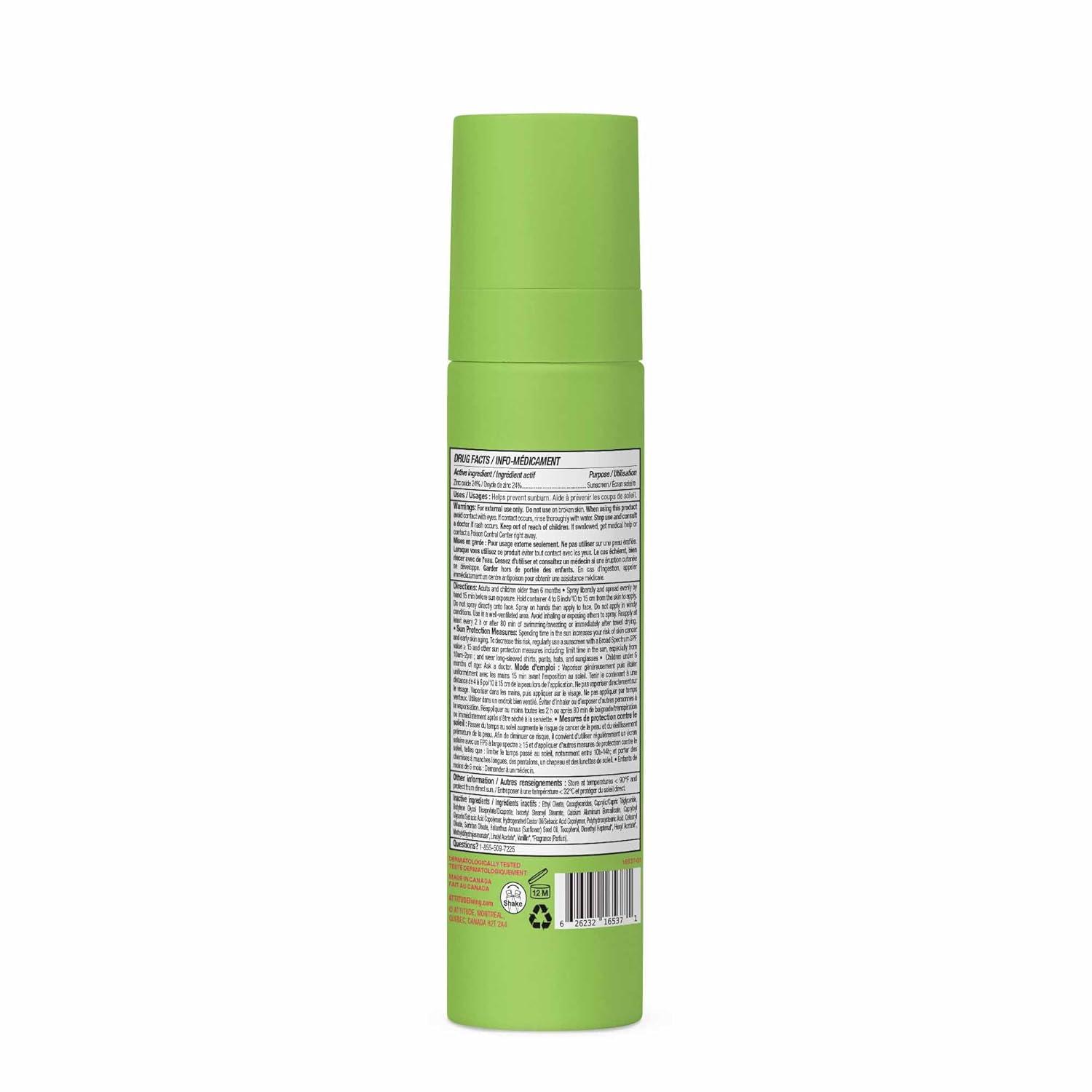 image:imageATTITUDE Kids Mineral Sunscreen Lightweight Lotion SPF 50 Broad Spectrum Zinc Oxide EWG Verified NonNano WaterResistant NonGreasy for Face amp Body Unscented 3 OzWatermelon Coco