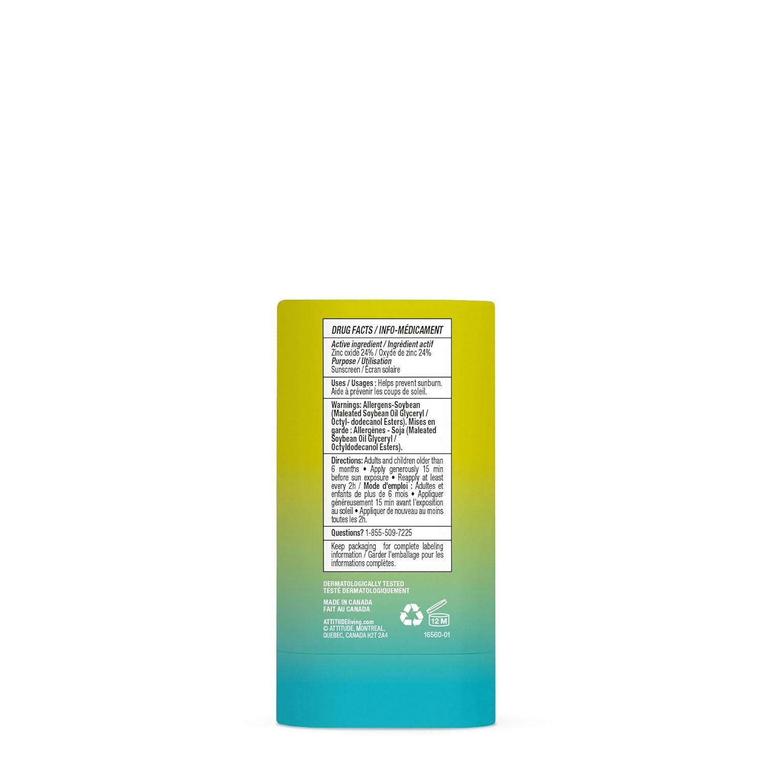 image:imageATTITUDE Mineral Sunscreen Stick SPF 50 Broad Spectrum Zinc Oxide EWG Verified NonNano MessFree Stick for Face amp Body Lightweight NonGreasy Vegan SunKissed Vanilla Scent 2 OzUnscented