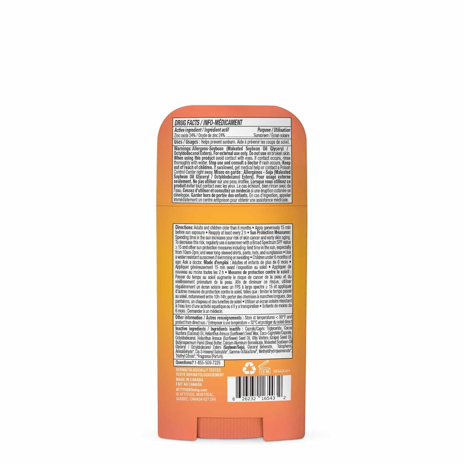image:imageATTITUDE Mineral Sunscreen Stick SPF 50 Broad Spectrum Zinc Oxide EWG Verified NonNano MessFree Stick for Face amp Body Lightweight NonGreasy Vegan SunKissed Vanilla Scent 2 OzTropical Coco