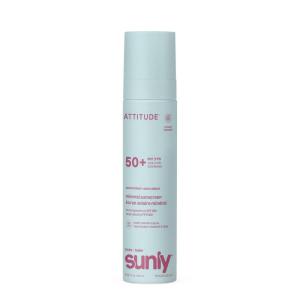 ATTITUDE Baby Mineral Sunscreen Lotion SPF 50, Broad Spectrum Zinc Oxide, EWG Verified, Non-Nano, Water-Resistant, Lightweight Non-Greasy for Face & Body, Unscented, 3 Oz