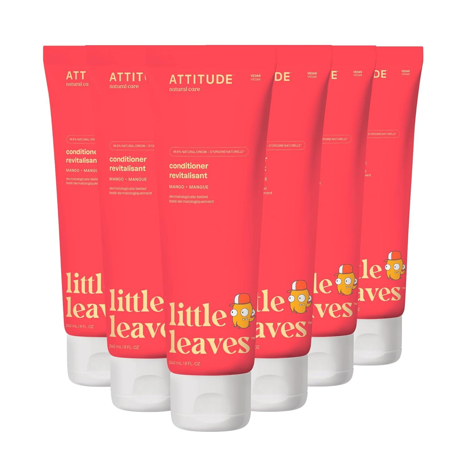 image:imageATTITUDE Natural Conditioner for Kids Hypoallergenic Vegan Plant and MineralBased Vegan and Crueltyfree Watermelon amp Coco 8 Fl OzMango