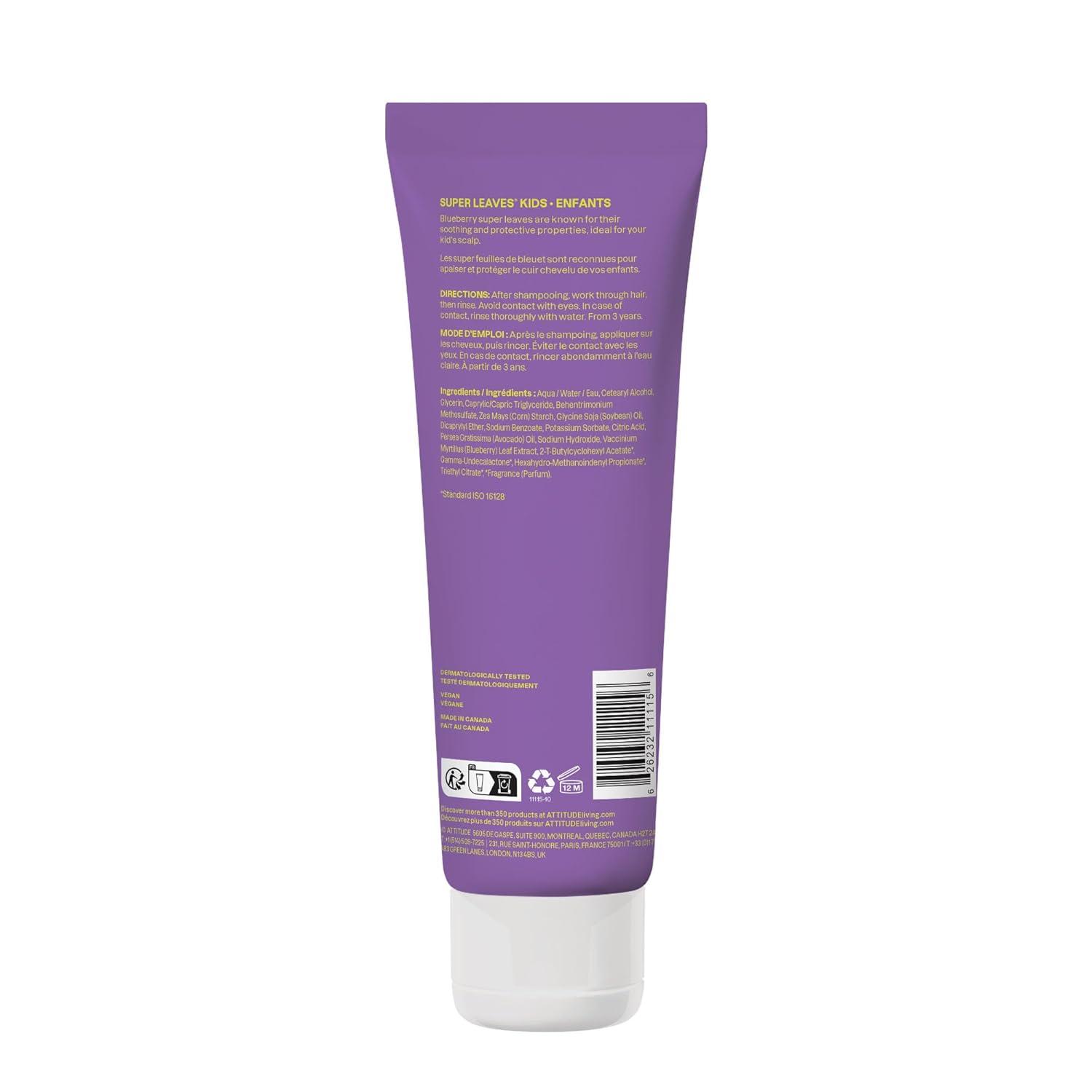 image:imageATTITUDE Natural Conditioner for Kids Hypoallergenic Vegan Plant and MineralBased Vegan and Crueltyfree Watermelon amp Coco 8 Fl OzVanilla Pear