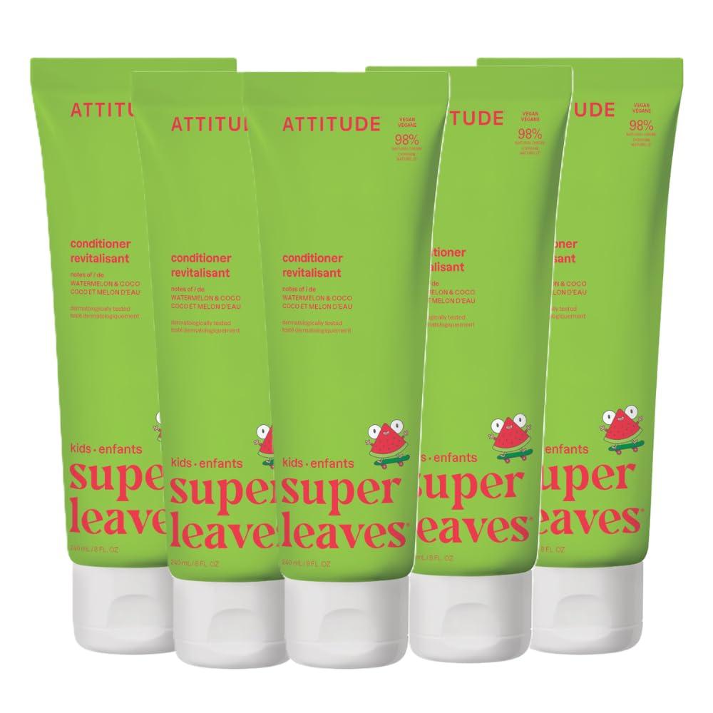 image:imageATTITUDE Natural Conditioner for Kids Hypoallergenic Vegan Plant and MineralBased Vegan and Crueltyfree Watermelon amp Coco 8 Fl OzWatermelon Coco